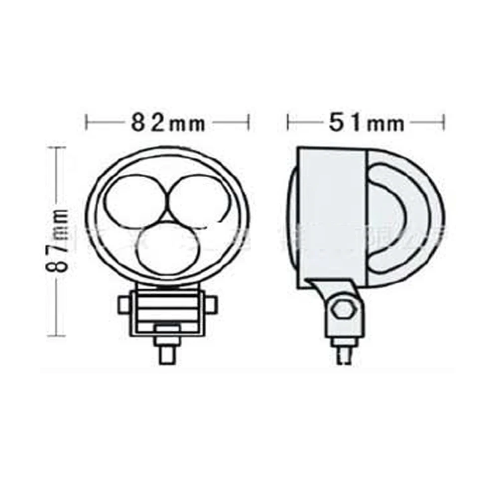 Work Lamp For Jeep Compass Car LED Bulb  Fog Light Lens Angel Eye Daytime Running Light 10-60V