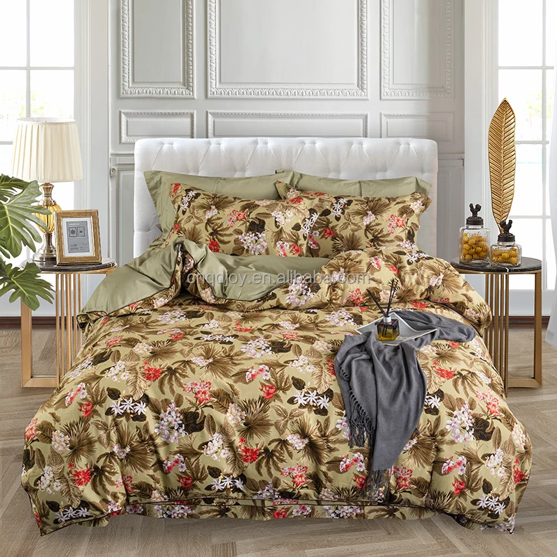 wholesale 100% flower printed cotton fabric floral printing cotton fabric  for bedding