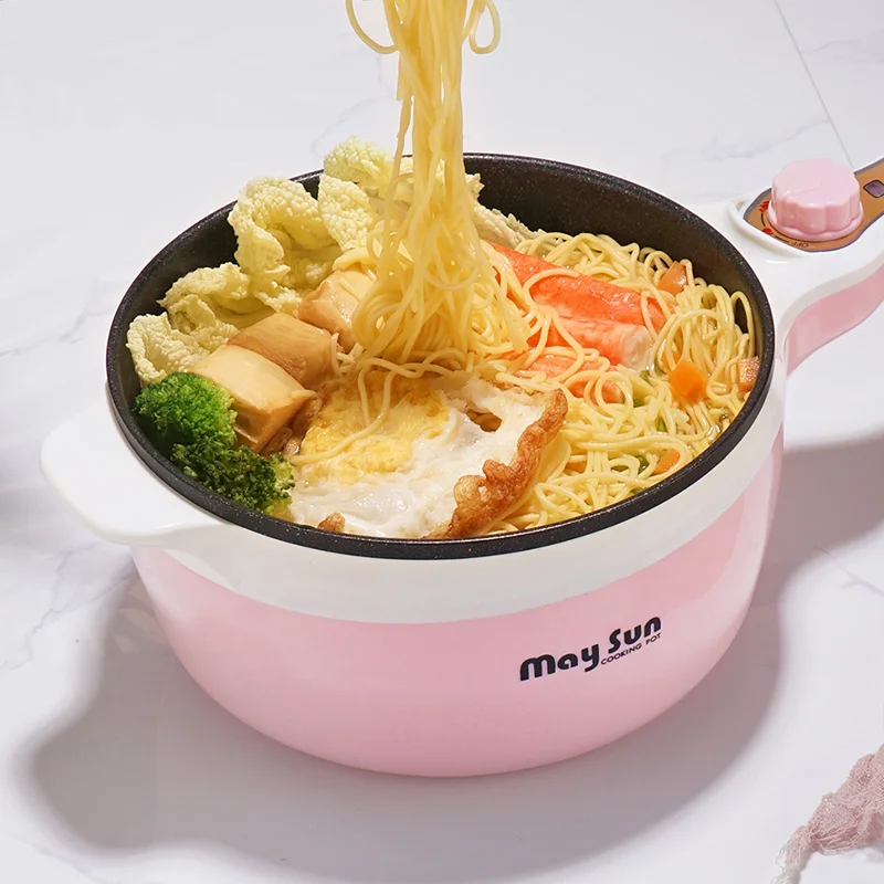 1.8L portable cooking pot non-stick frying pan multi function roasting mini electric frying pan