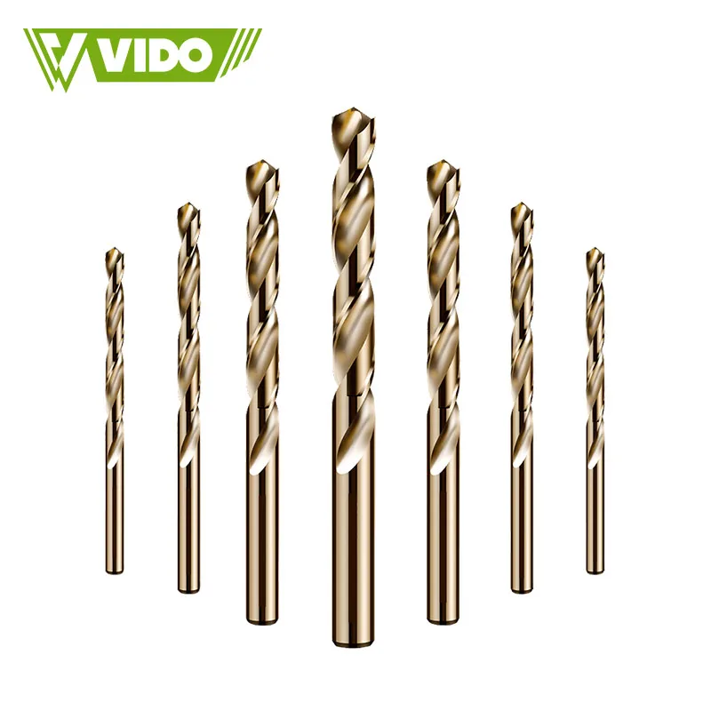 VIDO 9mm M35  4341 Din338 Straight shank HSS twist small drill bits set for drilling metal iron and aluminum