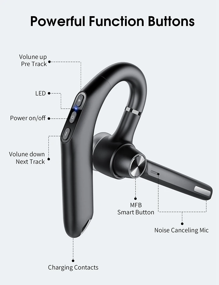 J2 Ear hook 5.0 BT Headset Stereo Factory Sport Wholesale driver business earphone