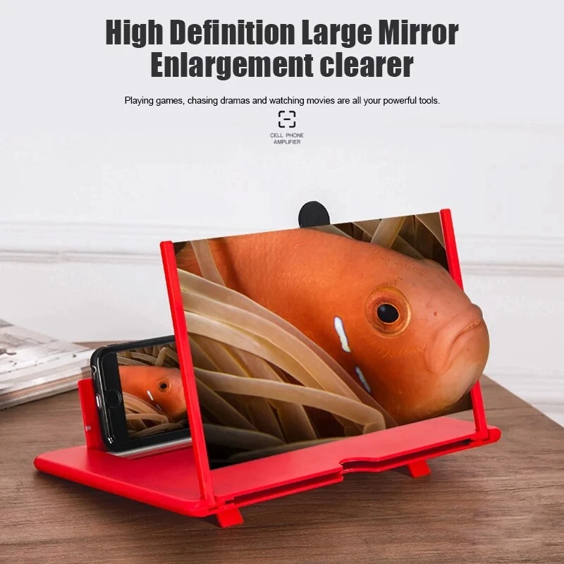 Прямые поставки с фабрики 12 дюймов HD 3D Складная головка для видеосъемки ленивый настольные крепления мобильного телефона увеличитель