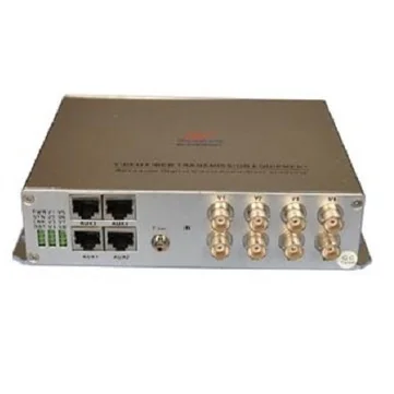 8 channel BNC video data ethernet to fiber media converter