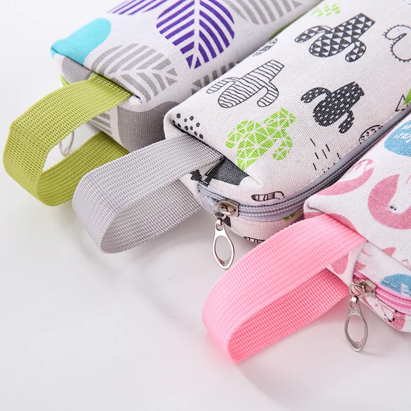 Big Capacity Pen Pouch Canvas Pencil Case School College Office Organizer Pencil Box