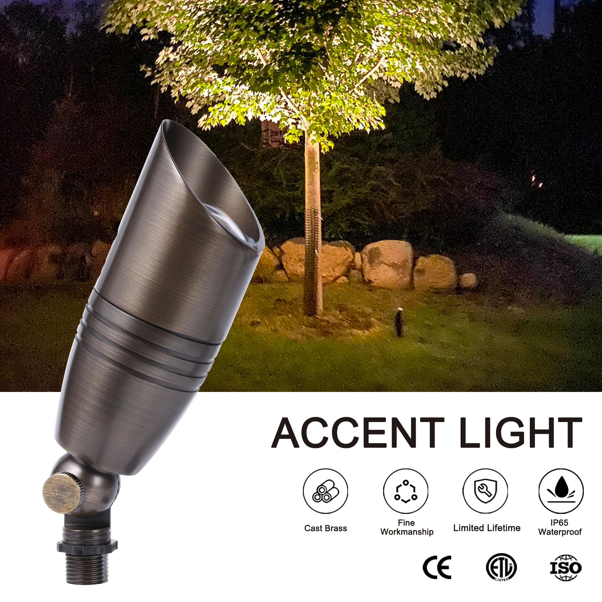 Low Voltage Outdoor Directional Up light exterior fancy led outdoor waterproof wall light with Spike 12V AC/DC Garden
