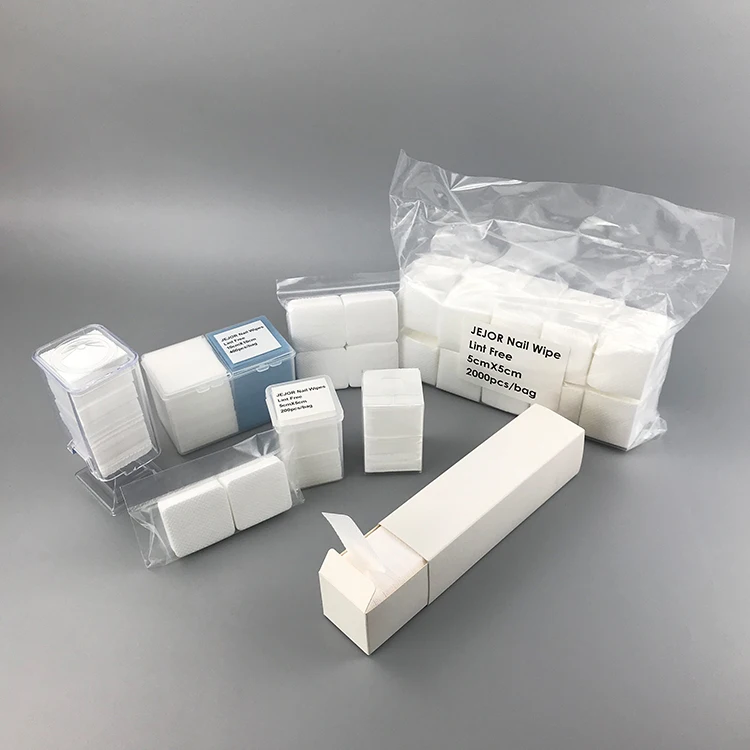 
Disposable Lint Free Nonwoven Melt Blown Polypropylene Industrial Polish Nail Gel Remove Pads Wipes 