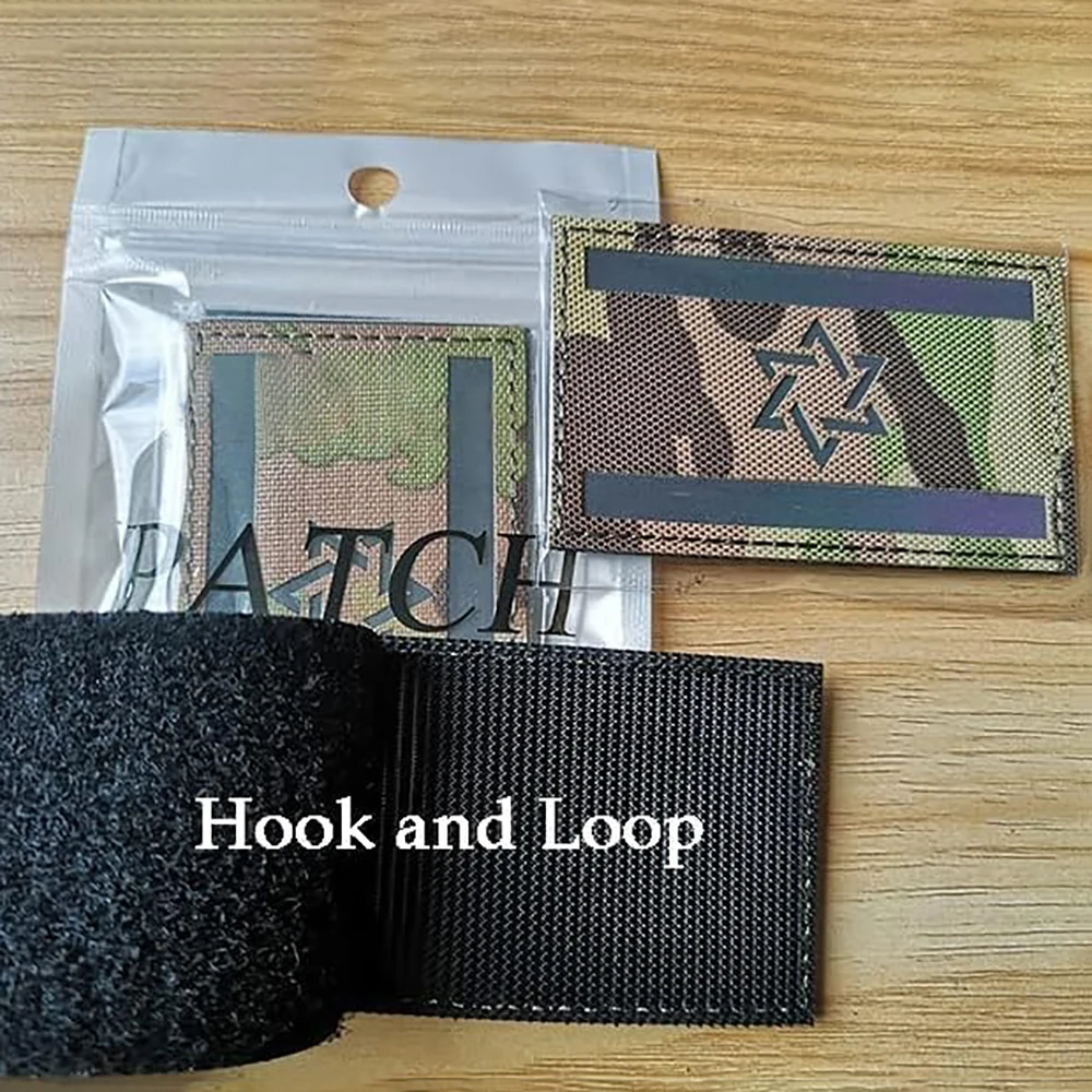 Israel Flag Patches Badges Armband Hook And Loop Laser Cut Patch Tactical Morale Ir Infrared Reflective Patches