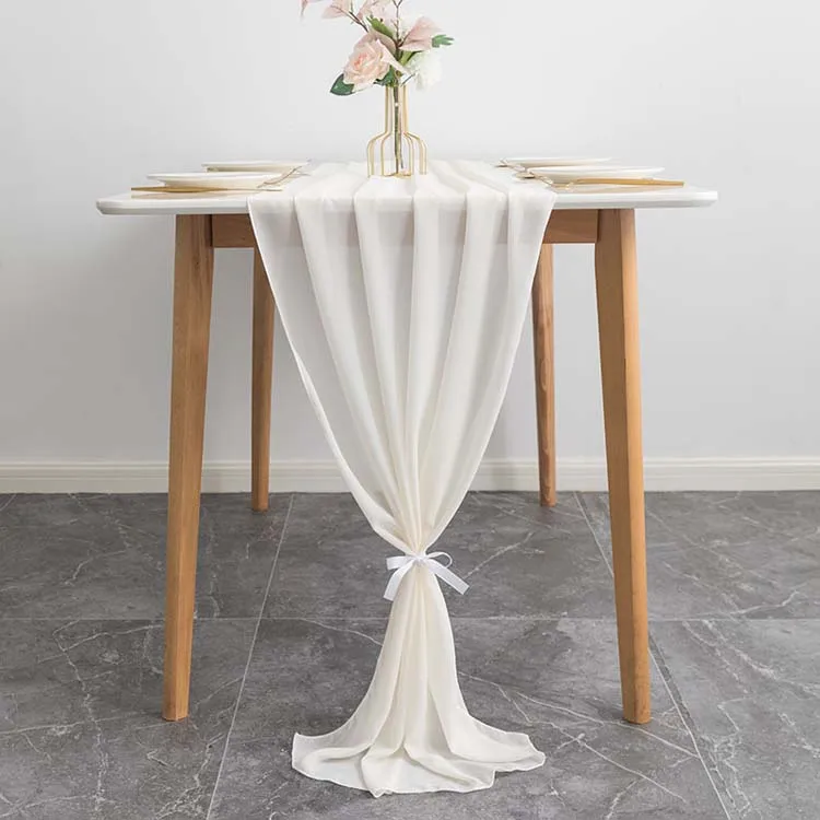 Chiffon Table Runners Fancy Wedding Event Table Decoration Table Cloths