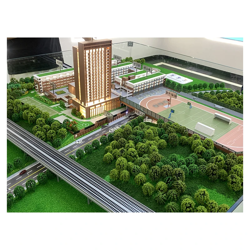 Colorful design style architectural buildings model custom residential house 3d architectural model