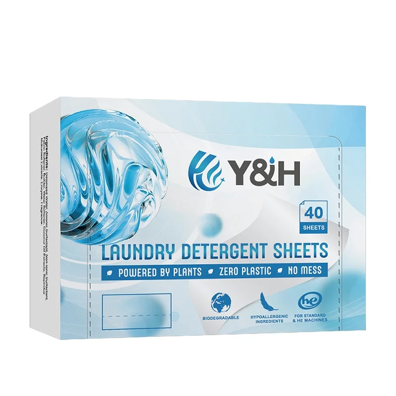 Laundry Softener Sheets Eco friendly cleaning sheet laundry  tablet detergent paper stripes laundry softener sheets