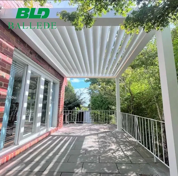 High-End Motorized Aluminum Pergola Roof Kit Patio Cover with Motorized Roof System