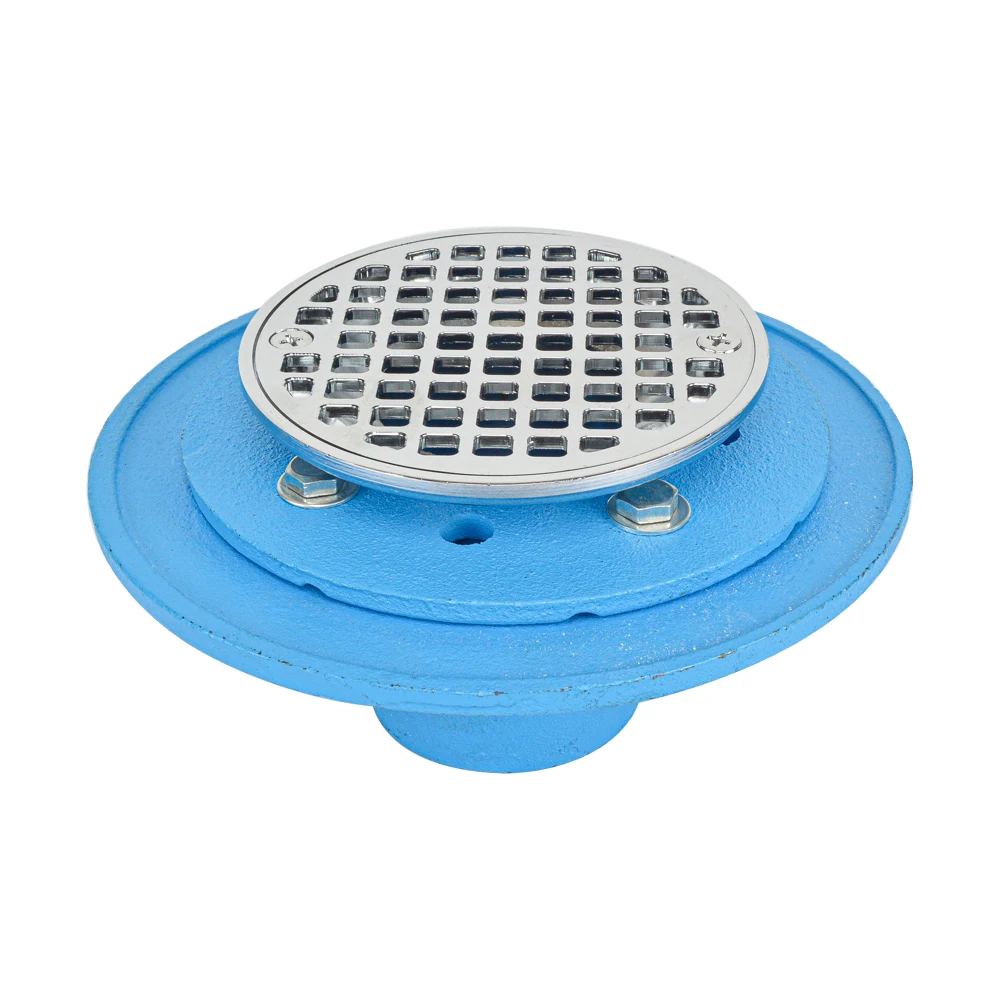 2 Inch Cast Iron Shower Bolt Down Adjustable Shower Drain