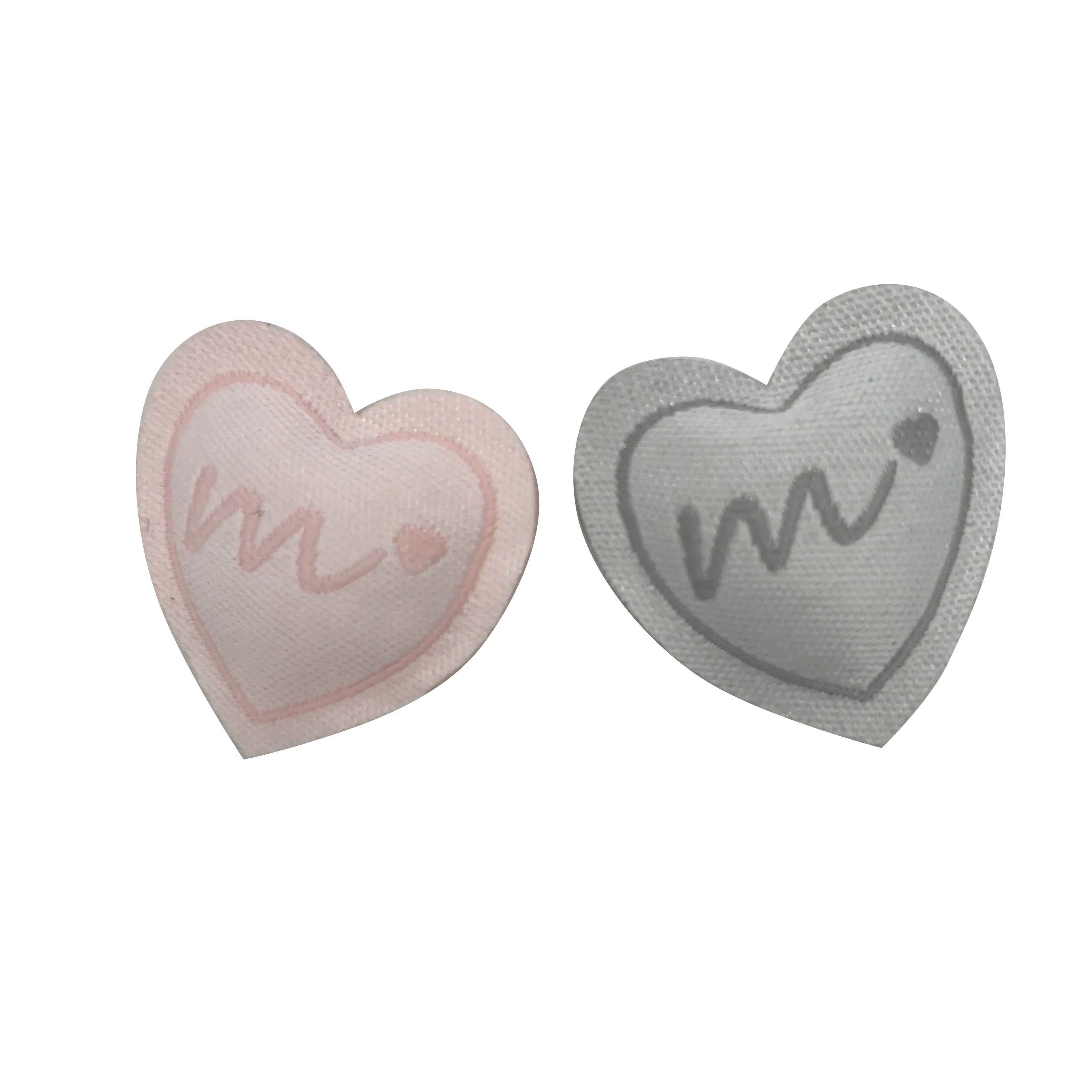 Высокое качество, фирменный логотип, детская обувь на заказ, в форме сердца, мягкая тканая этикетка