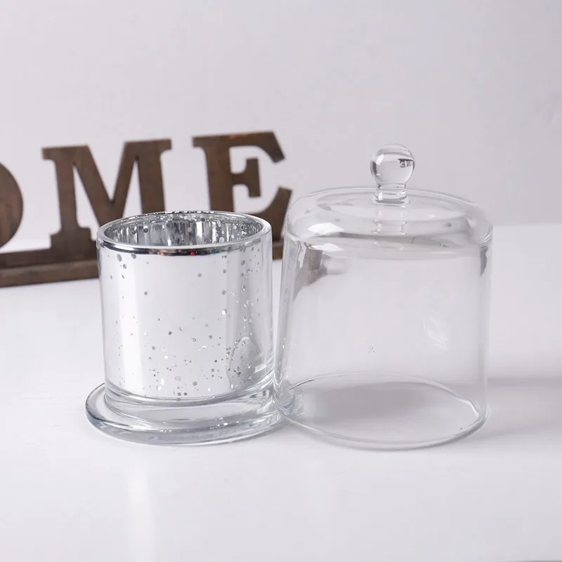 Premium 150ml 350ml 700ml colorful empty glass jars candle with glass lid