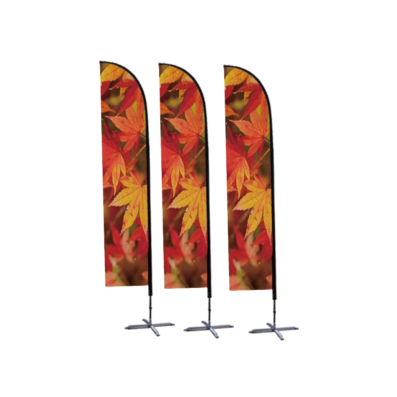 Promotion Product Custom Feather Flag waterproof feather banner flags pole trading double sided printing