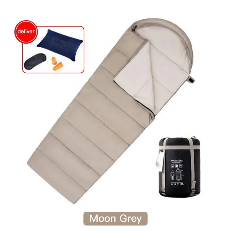 Wholesale 4 season hollow cotton adult lightweight backpacking  envelope sleeping bags for camping