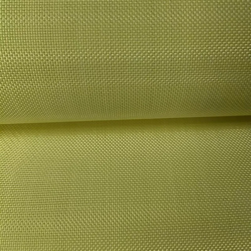 Высокотемпературное сопротивление 3000D 420gsm тканая желтая арамидная ткань кевларс материал ткани
