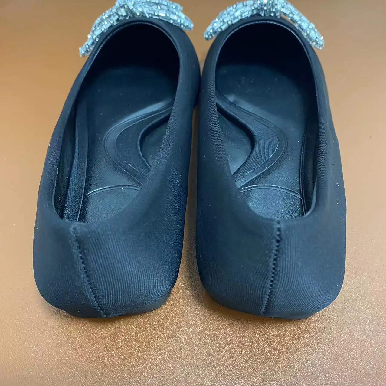 New Arrival Crystal bow flat shoes for ladies women new styles casual fashion wedding elegant Ladies shoes