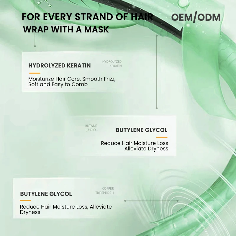 MULAN Organic Hair Care Treatment Hydrolyzed Keratin Revitalizing Cream Moisturizing Nourishing Conditioner