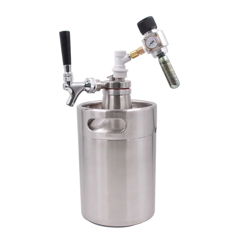 Hot sale factory custom high quality stainless steel 4L double wall keg dispenser beer keg kit keg spears with co2 regulator