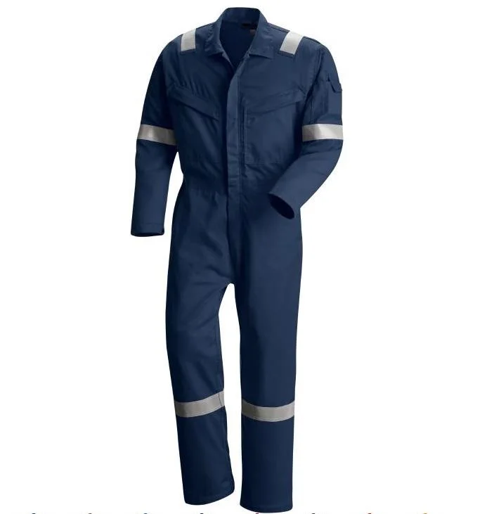 Navy Blue 100% Cotton Air Force Coveralls Fire Proof Safety Uniform Workwear Aviator Flame Retardant Welding FR Coveralls