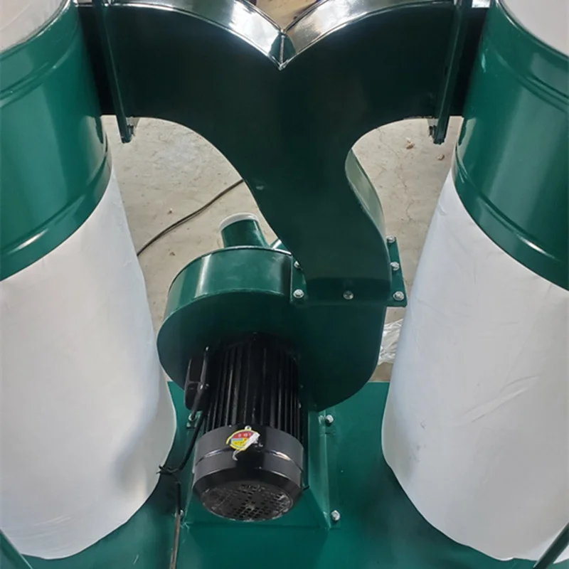 
Low Price Electric Double Bag Wood Dust Collector For Woodworking Machine 