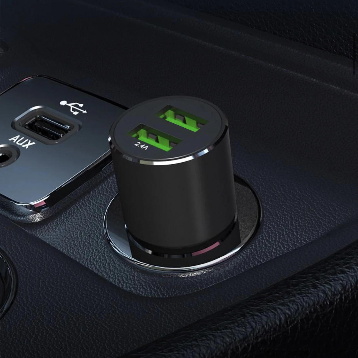 
Universal Custom Logo 2.4A Metal USB Car Charger Adapter High Quality USB Car Charger for Phone 