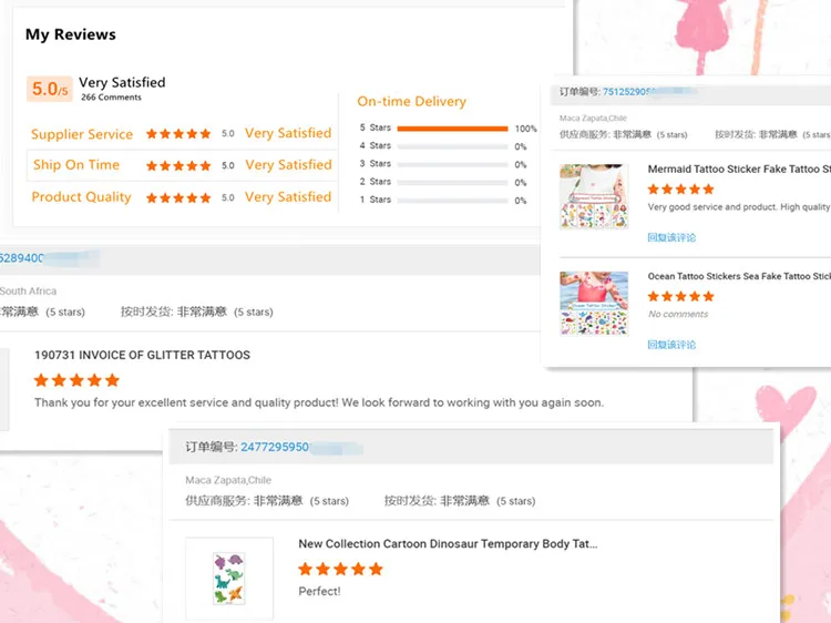 Factory OEM ODM Kids Temporary Tattoos Custom Waterproof Temporary Tatoo Eco-friendly High Quality tatoo Stickers For Kids