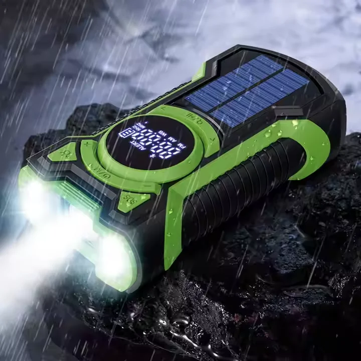 New Portable Solar Radio Am/Fm/Wb 5000Mah Hand Crank Emergency Radio with Bluetooth Speaker Power Bank