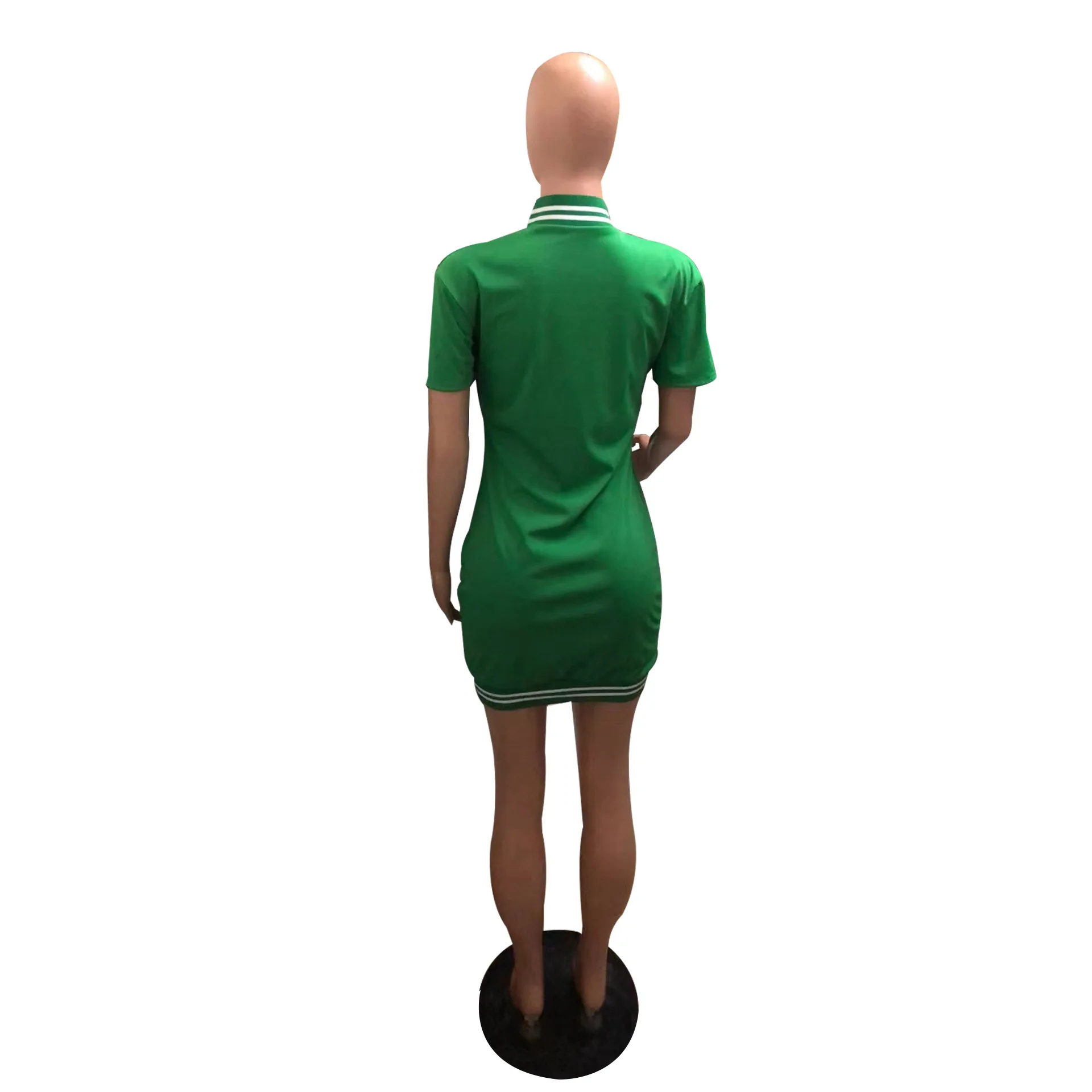 Free shipping Button Down Casual Dresses Women Clothes Summer Women Short Sleeves Bodycon Custom Baseball Jersey Dress