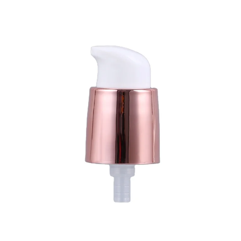 custom 20/410 rose gold vacuum pump cosmetic facial care cream liquid lotion screw pump
