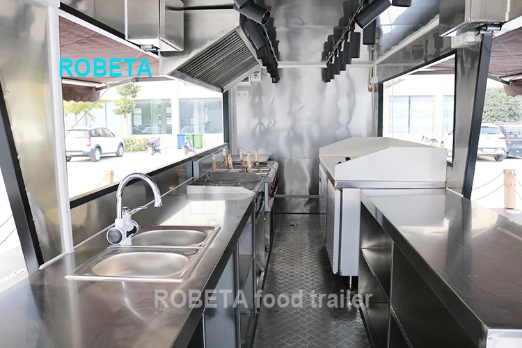 Mobile Pizza Truck Fast Food Kiosk Ice Cream Beer Bar Hot Dog Kitchen Trailer Food Cart