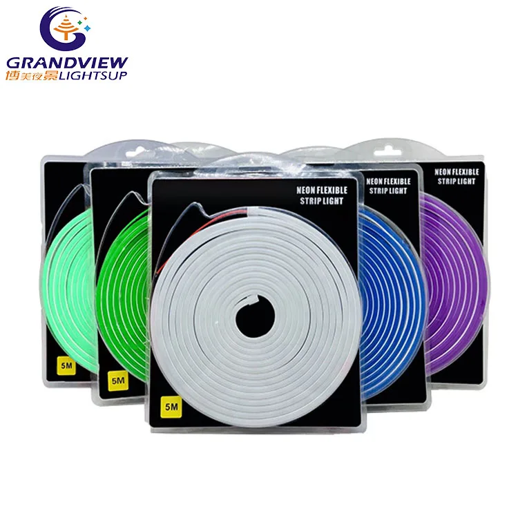 Заводская розетка 12 В ПВХ водонепроницаемый розовый цвет уличная декоративная Неоновая Гибкая лента светящаяся неоновая лампа