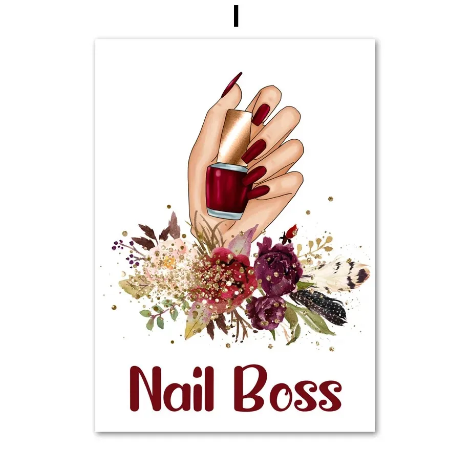 hair salon wall art Hairdresser Beautician Nail Wall Art Canvas Painting  Wall Pictures For Beauty Salon Decor