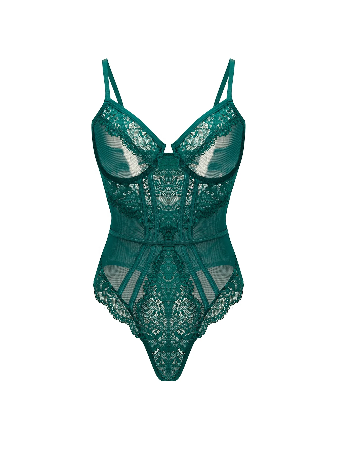 sey bodysuit Two kinds of lingerie women seductive deep V bow open halter halter sexy bra halter lace jumpsuit
