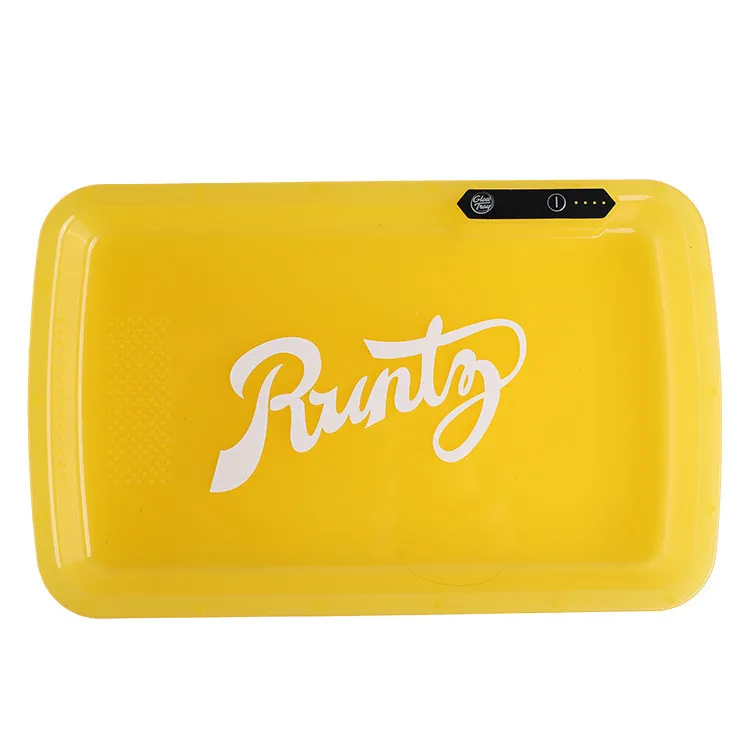 
Factory Wholesale Custom Logo Glowing Rolling Tray Led Tray with Voice Control Serving Music Tray smoking accessories 