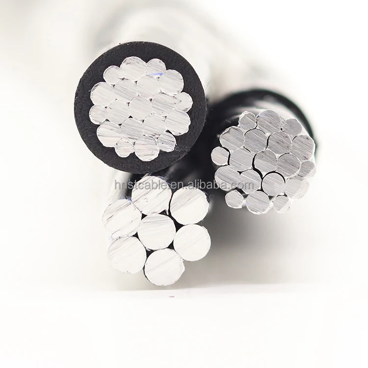 PE XLPE insulation low voltage aerial abc cables overhead power cable triplex service drop wire cable price