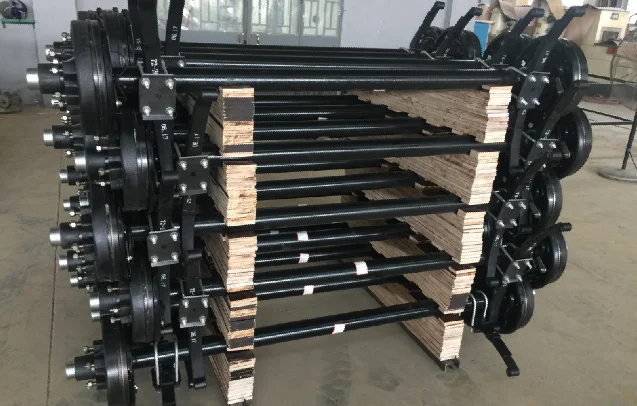 Manufacturer Tourist Trailer Rear Axle Single Round Axle Beam With Spindle Assembly