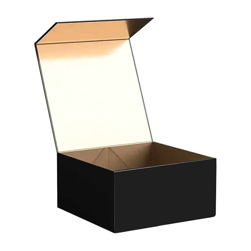 Custom size recyclable cardboard paper hard rigid magnet box packaging luxury folding magnetic gift box with magnetic lid