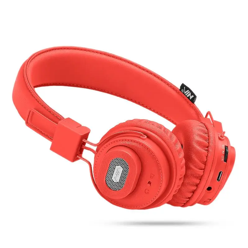 Hot sale foldable wireless headset with TF card play and fm radio NIA-X5SP headphone