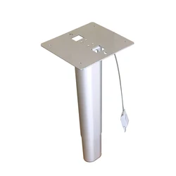 Home Office Work Alu Single Column Pneumatic Height Adjustable Sit Stand Mobile Laptop Computer Desk