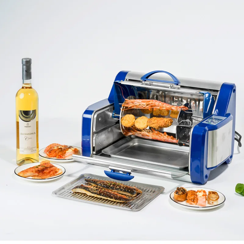 1200W household indoor smokeless grilled chicken roasted meat baking barbecue 4 in 1 electric grills with automatic power off