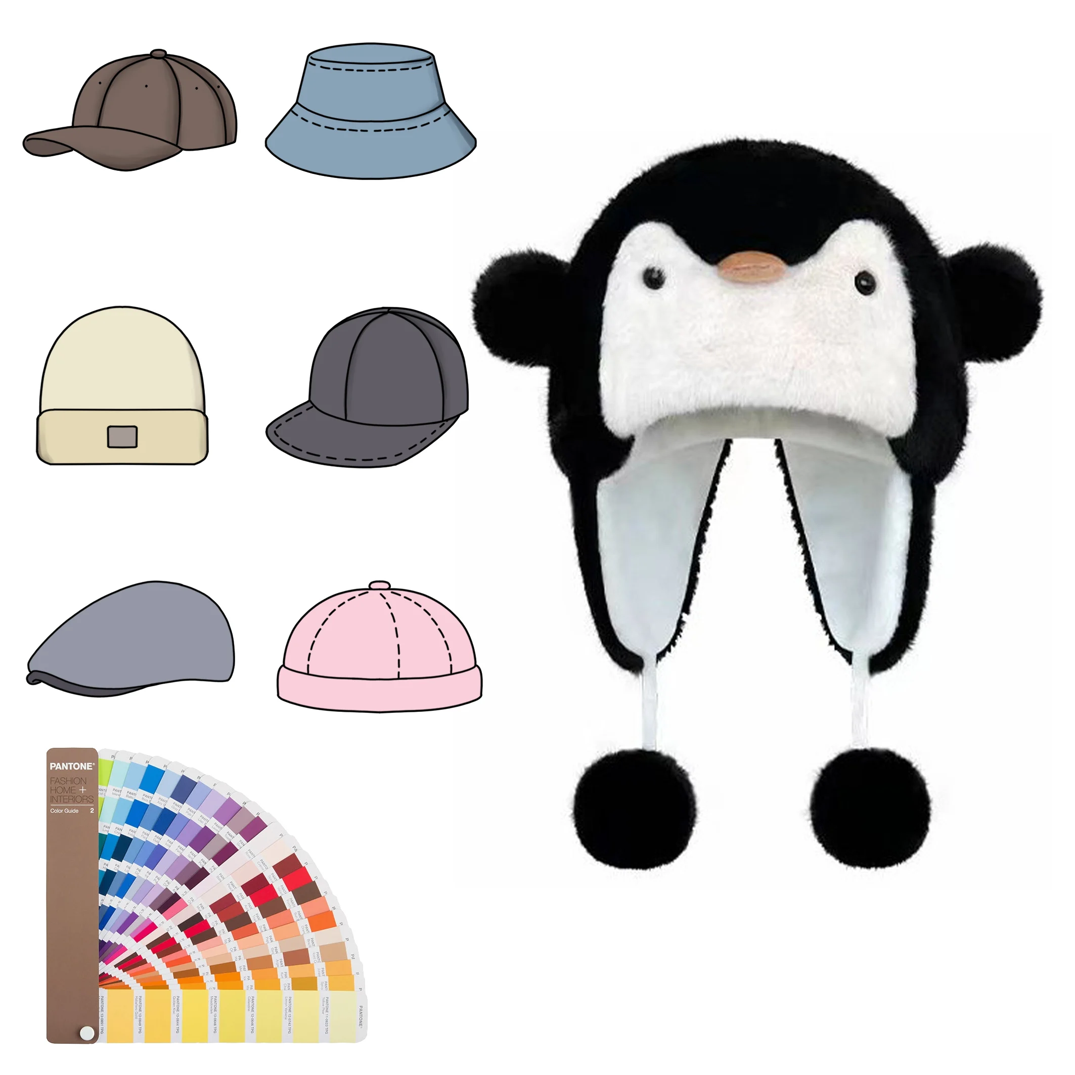 Классические зимние шапки с вышивкой на заказ