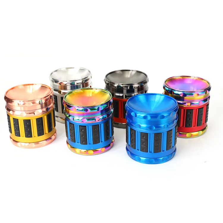 JL-691J Wholesale New Zinc Alloy Low MOQ and High quality Side Sieve Herb Spice Grinder