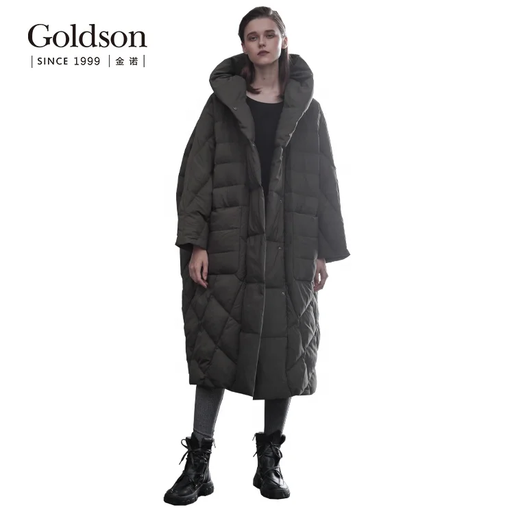 Japanese manufacturer female gorgeous full length breathable down coat