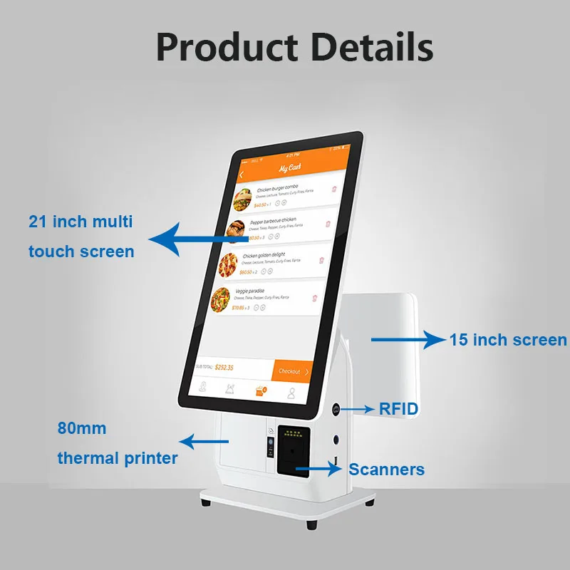 Self Service Equipment All In One Pos Systems Self Service Kiosk Touch Screen Pos Machine Manufacturer Wholesale