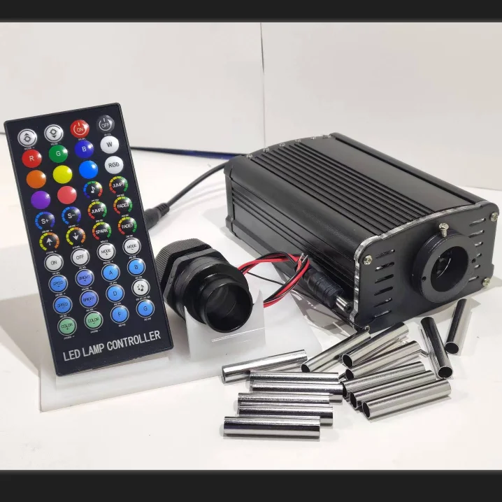 12V 16W RGBW Twinkle Fiber Optic Light Kit With Shooting Star LED Light Engine for Car Ceiling Decoration