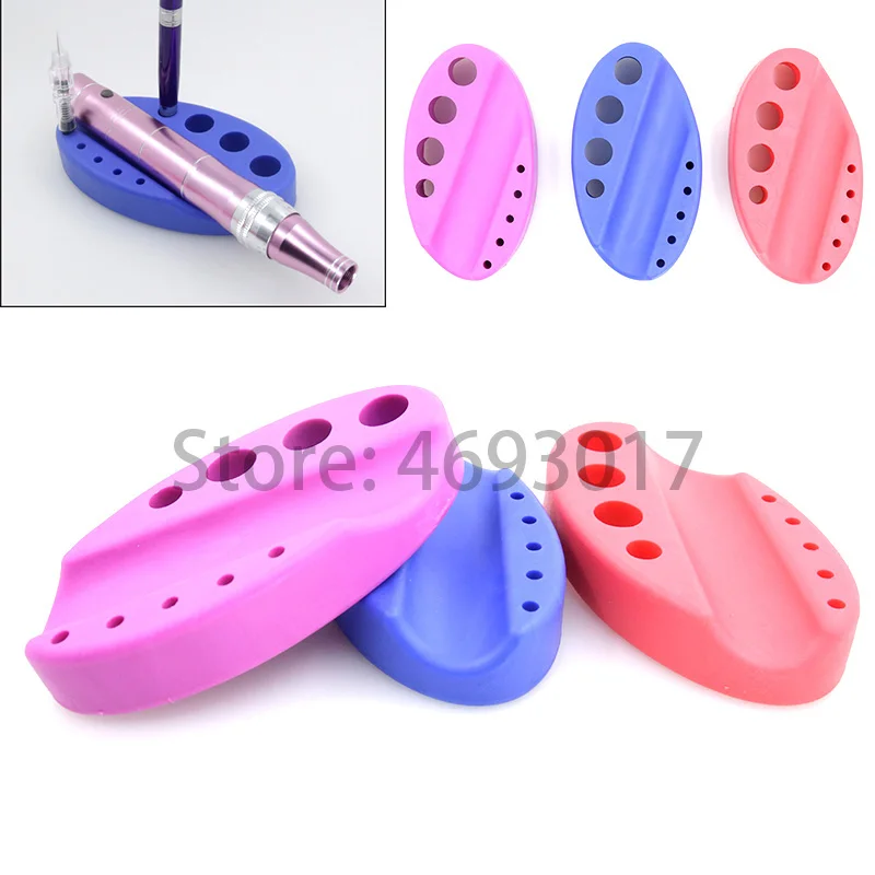 Oval Silicone Tattoo Ink Pigment Cup Pen Holder Stand For Permanent Makeup Microblading Pigment Ink Holder Tattoo Accessories