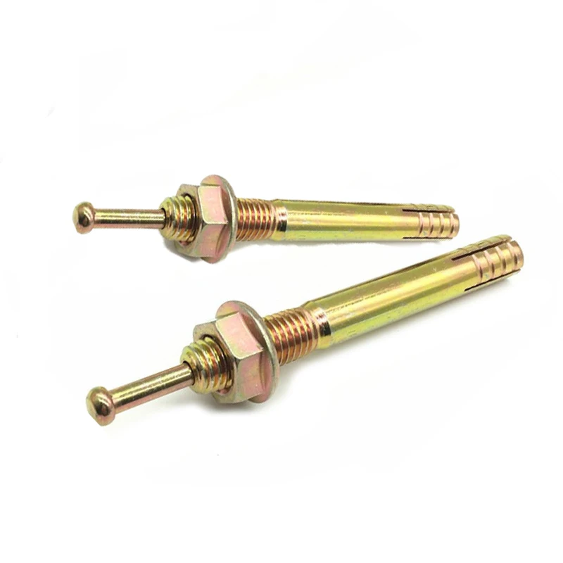 Yellow Zinc Hit Anchor Heavy Duty Expansion Hammer Drive Blind Bolt Expansion Hit Anchor Construction Fasteners