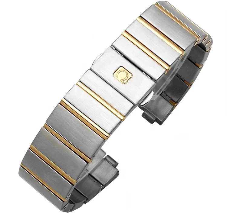 15mm 17mm 18mm 23mm 25mm rose gold deployment butterfly stainless steel watch strap for OMG Constellation Double eagle watch